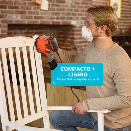 Miniatura 5 de Black & Decker BDERO100 Lijadora orbital de 5 pulgadas