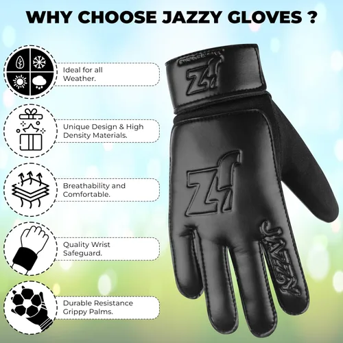 Miniatura 2 de Guantes de portero de fútbol para niños y jóvenes, guantes de portero antideslizantes con palma de látex de 4 mm y fuerte agarre, protección doble
