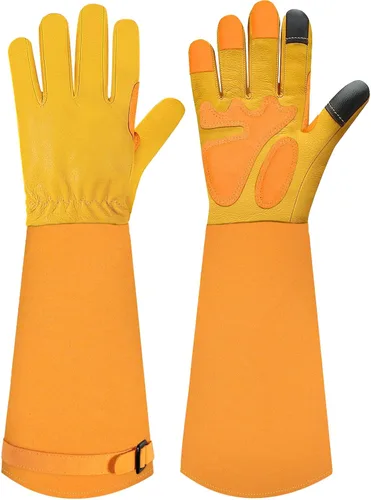 Guantes largos de jardinería para mujeres/hombres, guantes de poda de rosas a prueba de espinas, guantelete resistente, el mejor regalo de jardín