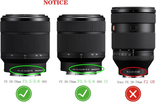 Miniatura 3 de Cubierta de tapa de lente de 2.165 in compatible con Sony 1.102-2.756 in F3.5-5.6 FE OSS, E 0.709-5.315 in f/3.5-5.6 OSS para Sony A7 V A7 IV A7R