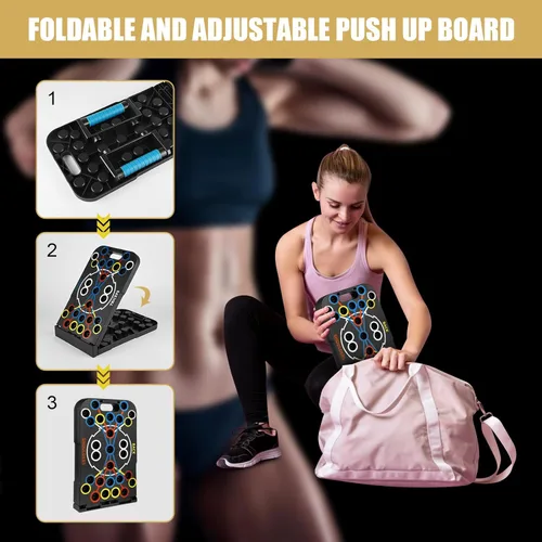Miniatura 4 de Tabla de flexión plegable ajustable 56 en 1 para ejercicio, entrenamiento de fitness para entrenamiento de fuerza muscular máxima para hombres