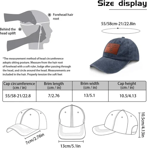 Miniatura 10 de Philysonic Funny Hat I Like Whisky and Cigars and Maybe 3 People Sombreros para Hombres Gorras de Béisbol Gorras Ajustables