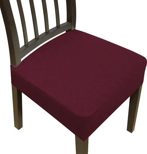 Miniatura 29 de Juego de 4 fundas elásticas para sillas de comedor, fundas para sillas de comedor, fundas para sillas de cocina, fundas de asiento extraíbles y Beige