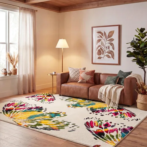 Miniatura 11 de SAFAVIEH Fiesta Shag Collection - Alfombra para pasillo, 2 pies 3 pulgadas x 8 pies, color negro y amarillo, diseño moderno, no desprende pelusa