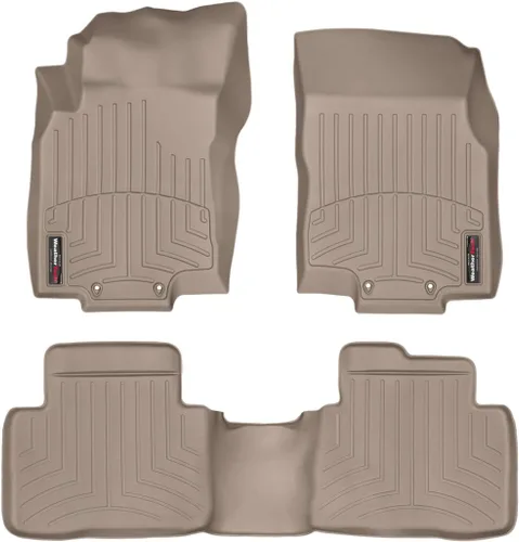 Weathertech Alfombrillas de ajuste perfecto para Nissan Rogue - 1ª y 2ª fila (45630-1-2), beige Beige Bronceado