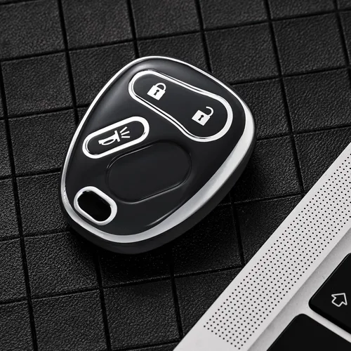 Miniatura 7 de ELOHEI Funda para llavero para Chevy, estuche de llavero suave premium compatible con 2000-2007 Chevrolet Silverado Avalanche Equinox Suburban S10