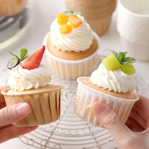 Miniatura 3 de 200 forros para magdalenas, tamaño estándar, tazas para hornear, envoltorios a prueba de grasa, soportes de papel para cupcakes para bodas, fiestas