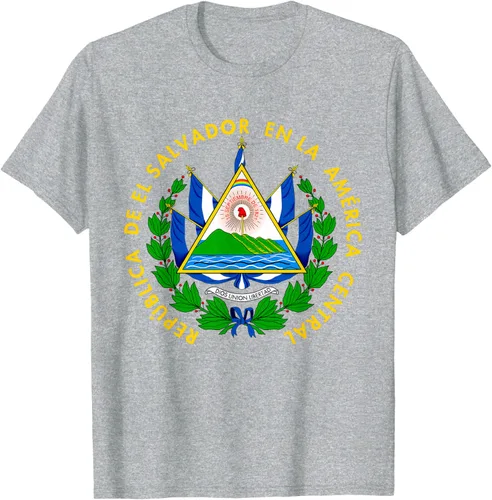 Miniatura 53 de Camiseta con diseño de emblema de la bandera de El Salvador
