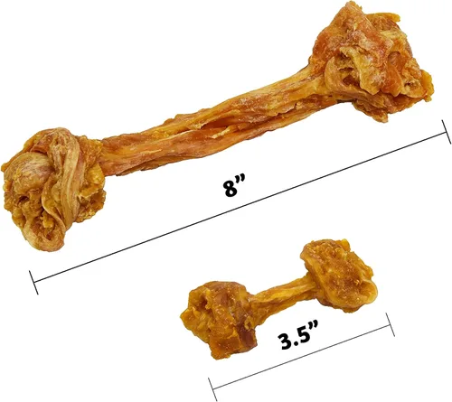 Miniatura 6 de Ultra Chewy Huesos anudados con tendón de pavo para perros - Premium totalmente natural, hipoalergénico, premio de masticación para perros de larga