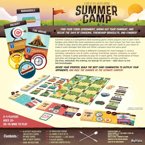 Miniatura 2 de Buffalo Games Juego de cartas de construcción de mazos de campamento de verano, 2 a 4 jugadores, a partir de 10 años, 30 a 45 minutos