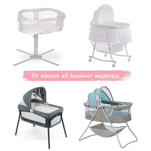 Miniatura 4 de Sábanas de moisés para bebé niña 1 unidad, sábana de satén para moisés, sábana ajustada suave para moisés con sensación de seda para cabello