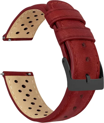 Miniatura 38 de Barton Racing & Rally Horween - Correas de cuero con barras de resorte de liberación rápida integradas, longitud estándar para muñecas de 5 a 8