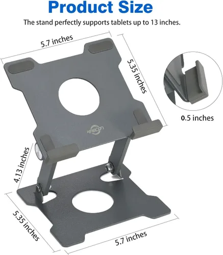 Miniatura 3 de KABCON Soporte para tablet, soporte para tablet para iPad, soporte portátil ajustable de múltiples ángulos para escritorio compatible con iPad Pro