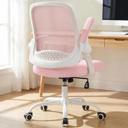 Miniatura 13 de NEO CHAIR Silla de oficina para videojuegos, silla ergonómica de malla con brazos abatibles, cómodo soporte lumbar, altura ajustable, ruedas Todo