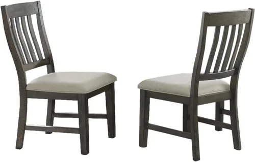 Miniatura 5 de Sunset Trading Gray Trestle - Juego de comedor de 6 piezas Mesa rectangular extensible de 96 pulgadas Servidor con estante para vino Madera