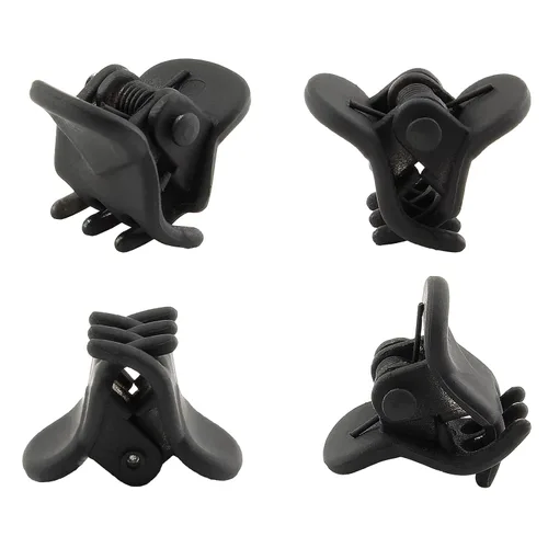 Miniatura 10 de BokWin 24 pinzas para el cabello de 0.394 in, pinzas de plástico para el cabello, pinzas de pelo negro brillante para niñas, mujeres y niños