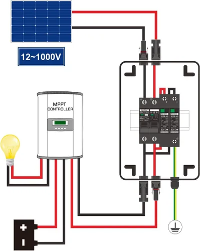 Miniatura 2 de DIHOOL Caja de interruptor de desconexión de panel solar Caja de disyuntor de CC de 40 amperios, caja combinadora de 1000 V PV para RV