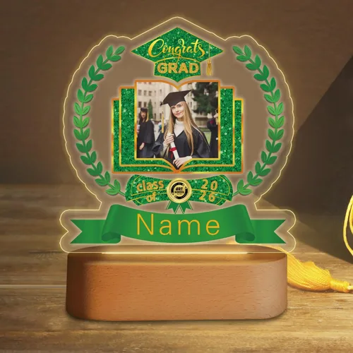 Miniatura 27 de Regalos de graduación personalizados luz nocturna con nombre de foto, lámpara LED de graduación personalizada 2026 para mujeres y hombres, regalos