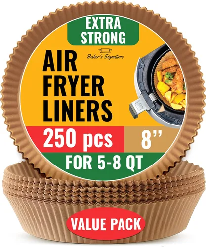 Miniatura 13 de Forros pequeños redondos de 6.3” para freidora de aire, forros de papel para freidora de aire de 2-4 qt, 125 piezas de papel de pergamino desechable