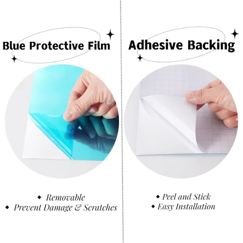 Miniatura 6 de Decotalk Pegatina de Espejo Adhesiva, Lámina de Espejo de 12"x590" para Manualidades, Papel Tapiz de Espejos Reflectantes Despegar y Pegar