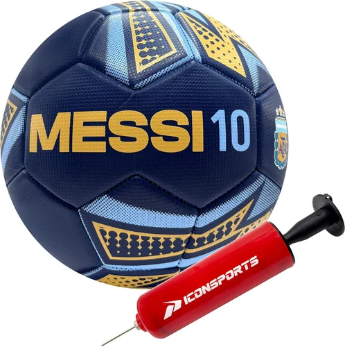 Miniatura 13 de Icon Sports Balón de fútbol de la Asociación Argentina de Fútbol con licencia Messi-Blanco