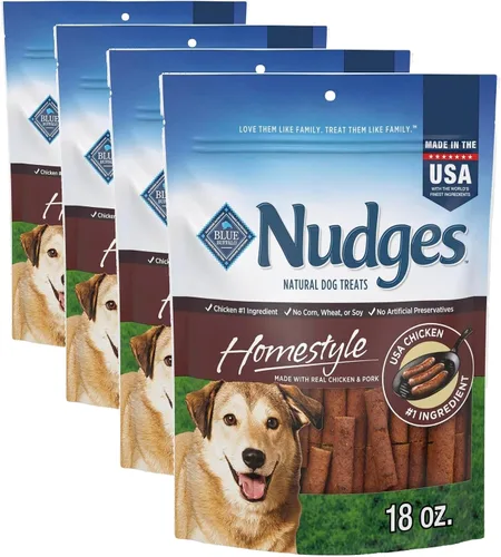 Miniatura 15 de Blue Buffalo Nudges Homestyle - Golosinas naturales para perros con pollo y cerdo, bolsa de 18 onzas