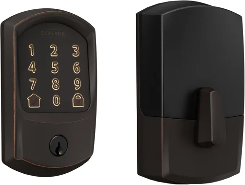 Miniatura 14 de Schlage - Cerradura inteligente Wi-Fi de codificación con borde Camelot en bronce envejecido
