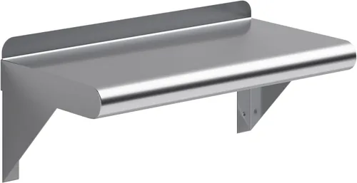 Miniatura 10 de AmGood Estante de pared de acero inoxidable de 24 pulgadas de largo x 8 pulgadas de profundidad Certificado NSF Estantería de metal