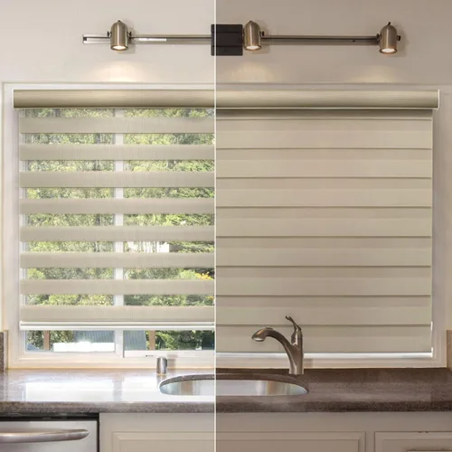 Miniatura 4 de CHICOLOGY - Sombras de cebra sin varillas para uso diario, tratamiento de doble capa para ventana de filtrado de luz, ideal para niños y perfecto