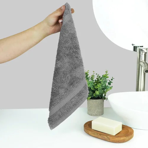 Miniatura 2 de Chakir Turkish Linens - Toallas turcas de 100% algodón, suaves y absorbentes (4 paños, color gris)