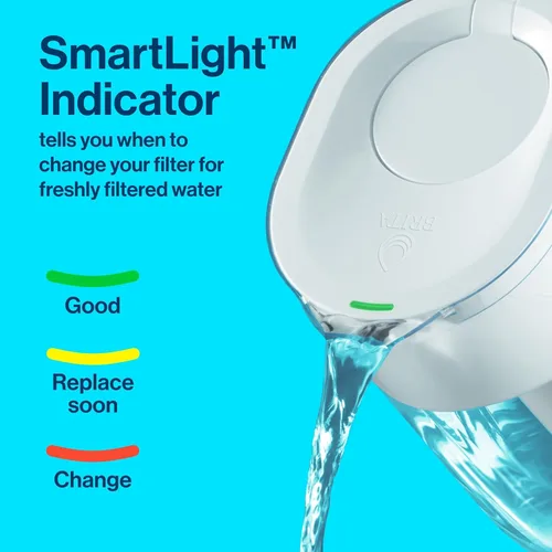 Miniatura 6 de Brita Filtros de agua de repuesto estándar, 8 unidades y jarra de filtro de agua grande para agua del grifo y beber con 1 filtro de repuesto
