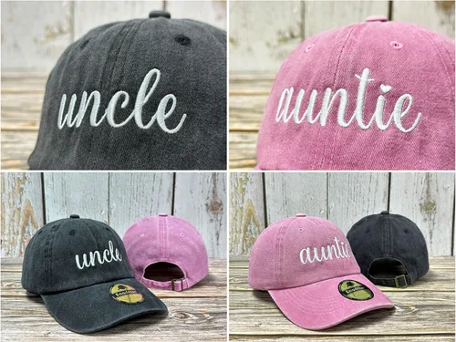 Miniatura 100 de Sombreros bordados para tío tía, abuelo, abuela, mamá, mini