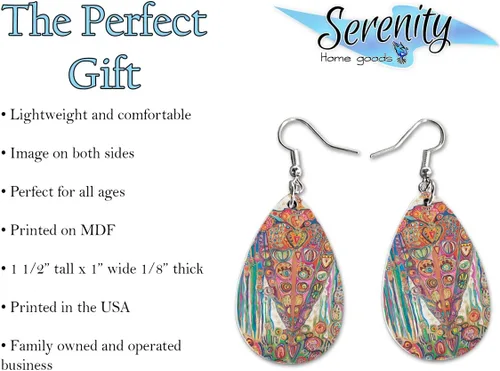 Miniatura 29 de Maureen Claffy Artist Collection Compassion Teardrop Dangle Earrings Set Cute Girls Womens Jewelry Earings Holiday Gifts Summer Decorations