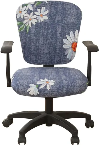 Miniatura 9 de Jinzio Funda para silla de oficina de computadora, tela protectora dividida y elástica, de poliéster, universal, para escritorio, para silla