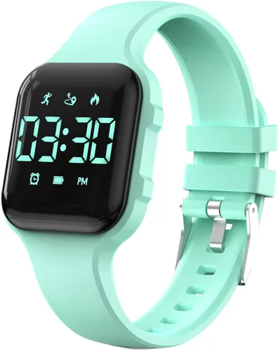 Reloj de contador de pasos para niños, podómetro digital, reloj de pulsera con rastreador de fitness, reloj deportivo impermeable, para niños, niñas