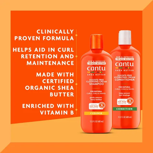Miniatura 3 de Cantu Champú y acondicionador con manteca de karité para cabello natural, 13.5 fl oz (paquete de 2)