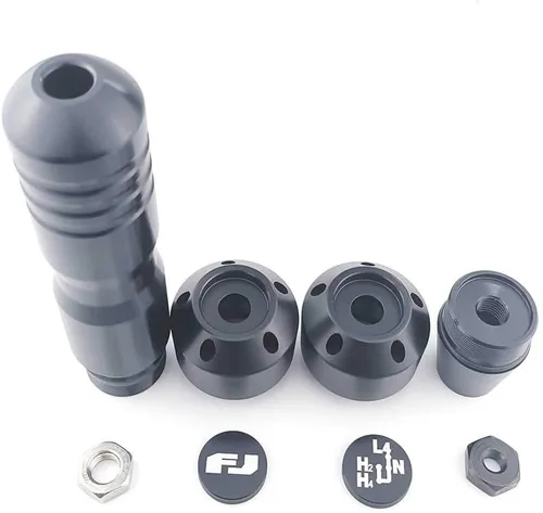 Miniatura 3 de Kit de Pomos Negros para Cambio y Caja de Transferencia para Toyota FJ Cruiser 2007–2015 – Aluminio 6061 Mecanizado CNC, Acabado Anodizado, Mejora