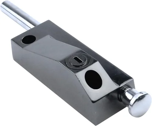 Miniatura 6 de MY MIRONEY Cerradura de puerta corredera negra para puertas de patio de vidrio de ventana Cerradura de seguridad auxiliar