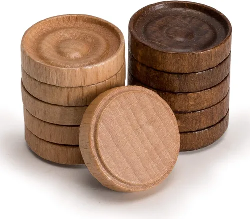 Miniatura 7 de Husaria - Piezas de madera de estilo italiano con crestas apilables y bolsa de cordón, 40 piezas