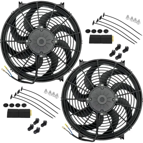 Motor dual de 14 a 15 pulgadas mejorado de 180 W, ventiladores de refrigeración de radiador eléctrico de 12 voltios, flujo de aire reversible, más