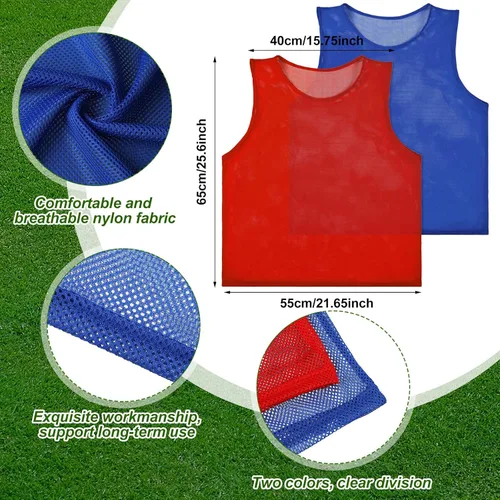 Miniatura 4 de Sratte Set de fútbol de bandera para 14 jugadores, 14 banderas de fútbol de malla de nailon, 14 cinturones ajustables, 12 conos para entrenamiento