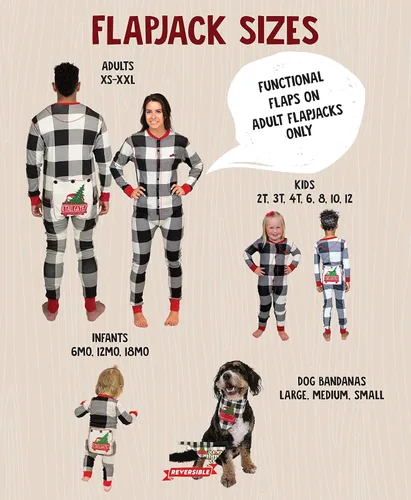 Miniatura 29 de Lazy One - Pijamas navideñas a juego con solapa trasera; para perros, bebés, niños, adolescentes y adultos