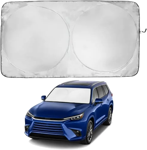 Miniatura 103 de Kinder Fluff Parasol para parabrisas Protección solar reflectante patentada para automóvil, certificado 99% de bloqueo UVR, interior fresco