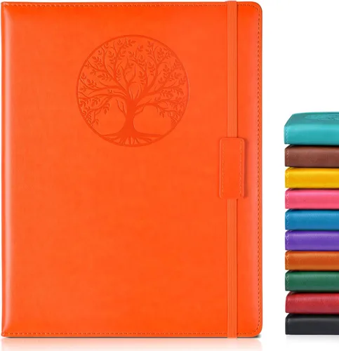 Miniatura 27 de Biuwory Cuaderno diario con líneas para mujeres y hombres, 256 páginas, tamaño A5, de cuero de tapa dura para escribir, viajes, negocios, trabajo