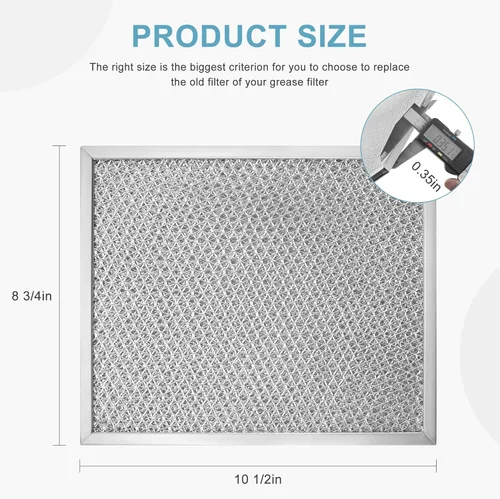 Miniatura 4 de 2 paquetes de filtros de aluminio para campana extractora 97006931 Reemplazo Compatible con filtro de grasa para campana extractora Bro-an Nu-tone