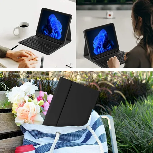 Miniatura 7 de BQSS Funda para iPad (A16) de 11ª y 10ª Generación con Teclado, Activación/Suspensión Automática, Funda con Teclado Bluetooth Inalámbrico
