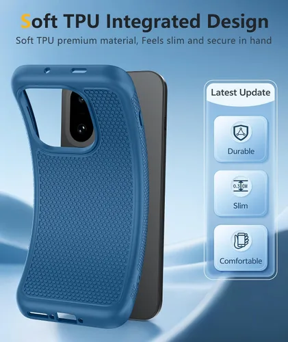 Miniatura 500 de FNTCASE Funda para iPhone 17 Pro: Fundas delgadas translúcidas de color azul claro compatibles con MagSafe, protección completa de la cámara