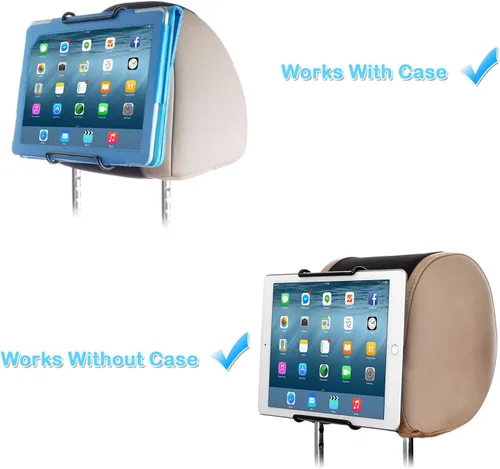 Miniatura 5 de TFY Soporte universal para reposacabezas de automóvil, compatible con tabletas de 7 a 11 pulgadas, iPad, Samsung Galaxy Tab & Note, correa