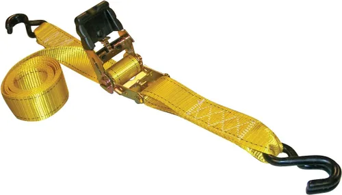 Erickson 34410 Pro Series - Correa de amarre de trinquete con mango de goma amarilla de 2 pulgadas x 10 pies (paquete de 2)
