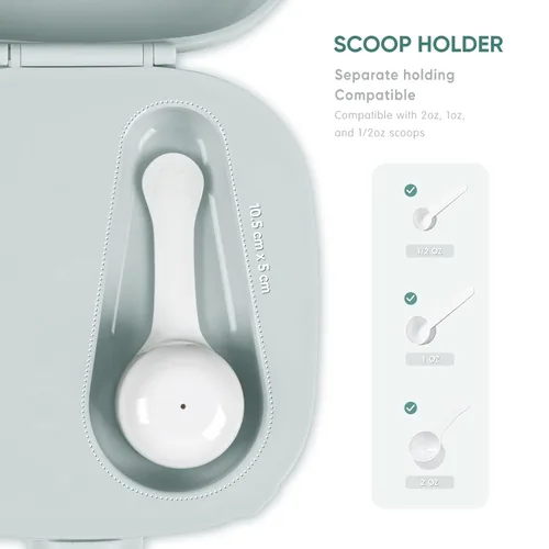 Miniatura 8 de Termichy Contenedor Dosificador de Fórmula en Polvo Láctea: Contenedor de Almacenamiento de Fórmula para Bebés de 14OZ para Viaje - Porta Fórmula